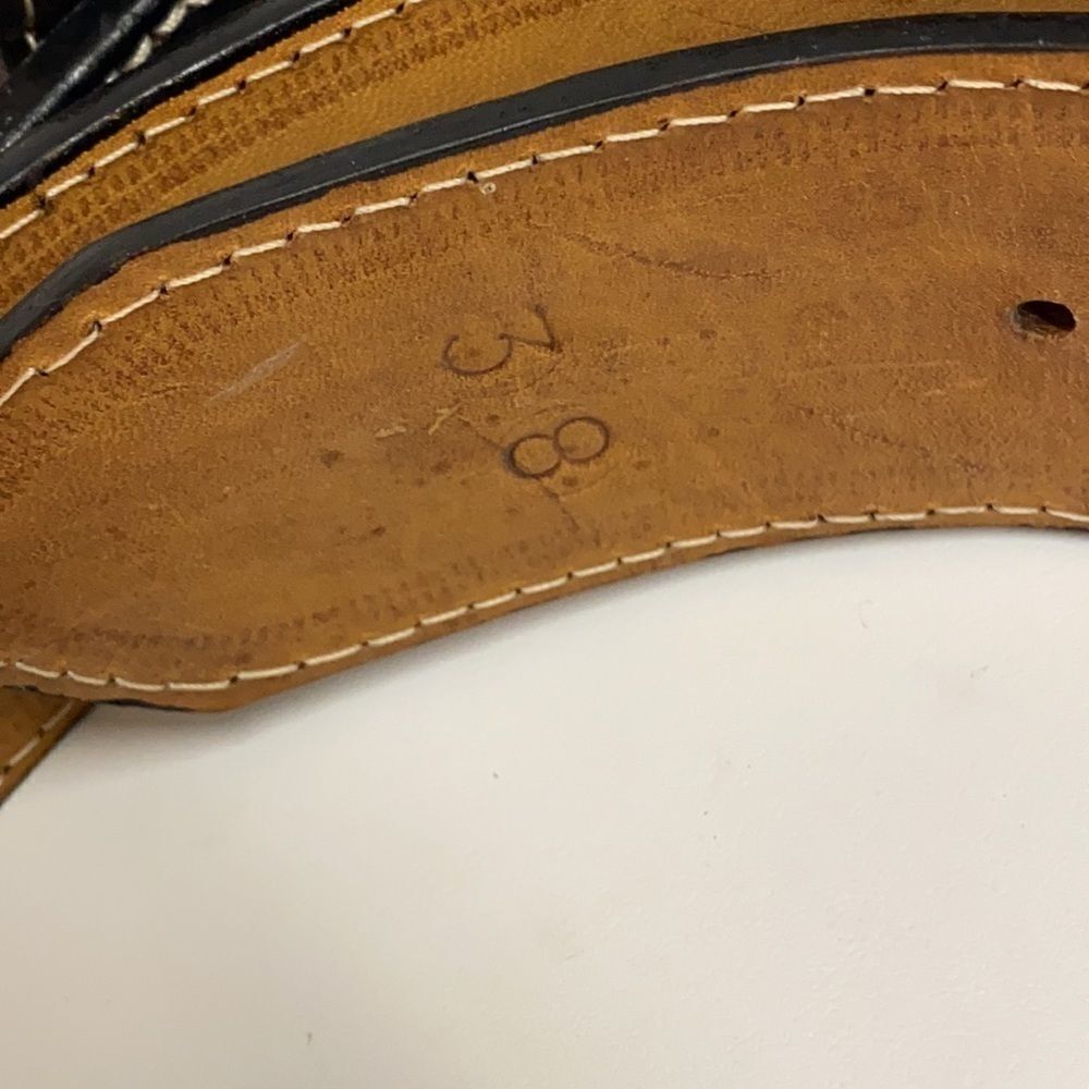 NWOT RARE YAC‎ Leather Design Men Leather Belt: 38 - Picture 4 of 7